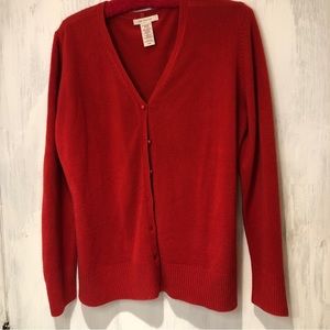 Covington burnt orange buttoned sweater jacket size XL